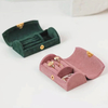 Custom Logo Travel Petite Multi-Function Jewelry Case Travel Minimal Jewelry Organizer Case Compact Velvet Travel Jewelry Box