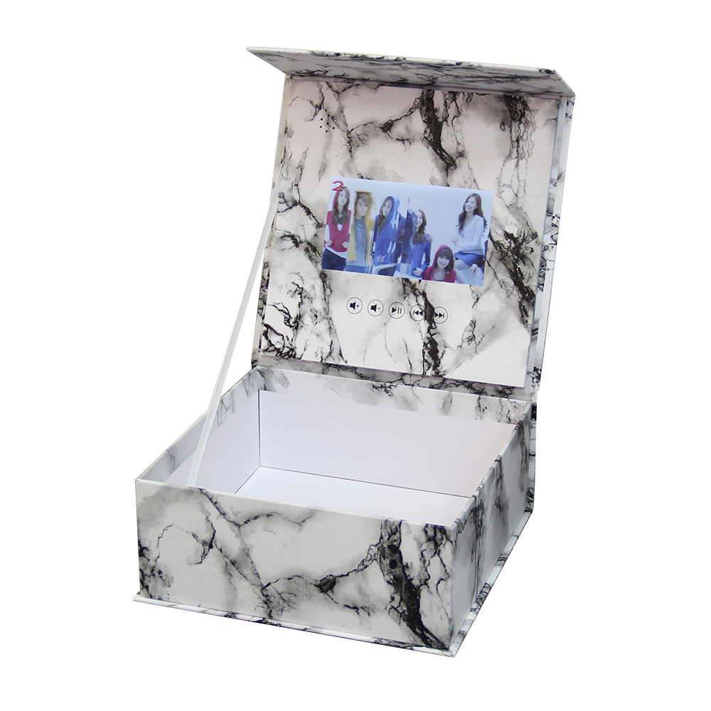 New Arrival Paper Cardboard Folding Birthday Anniversary Gift Packaging Boxes Video Packing Video Gift Box with Lcd Screen