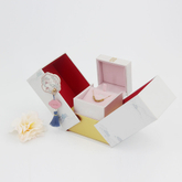 Luxury Double Open Door Paper Cardboard Pendant Necklace Gift Packaging Box with Tassels for Magnetic Jewelry Gift Box