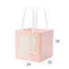 Custom Square Paper Flower Bouquet Gift Packaging Carrier Bag Box Gift Handbag With Window 