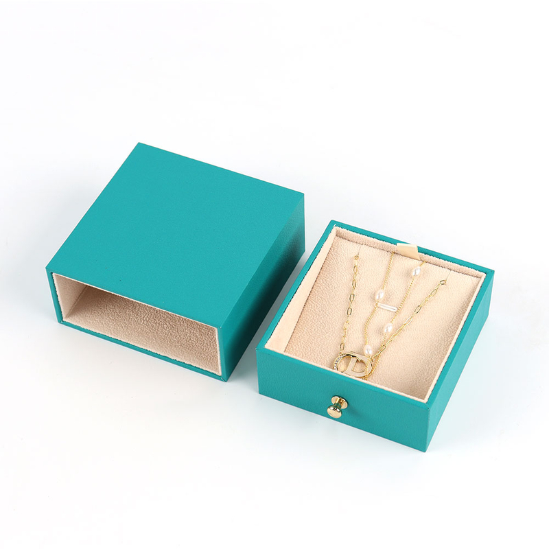 Wholesale Price Luxury Jewelry Packaging Drawer Gift Box Craft Paper Jewelry Storage Box with Velvet Insert for Necklace