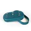 Custom Velvet Oval Shape Earring Ring Jewelry Display Storage Box Travel Portable Display Velvet Jewelry Gift Tray Case