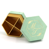 Luxury Candy Storage Gift Paper Box for Wedding Favors Custom Hexagonal Creative Marble Wedding Favour Chocolate Packaging Box