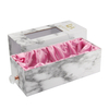 Luxury Marble Printing Custom Logo Drawer Style Paper Cardboard Hair Extension Packaging Box for Wig Wholesale