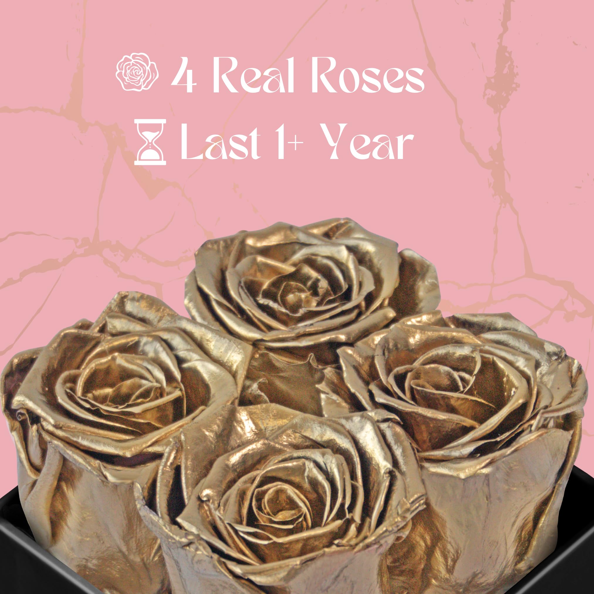Gift Box Eternal Immortal Roses Flower Head Long Lasting Everlasting Rose Preserved Real Touch Roses In Square Bucket Box