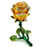 Metal Oil Drop Color Inlaid Diamond Rose Ornament Creative Valentine's Day Rosa Proposal Ring Jewelry Box Handicraft Gift