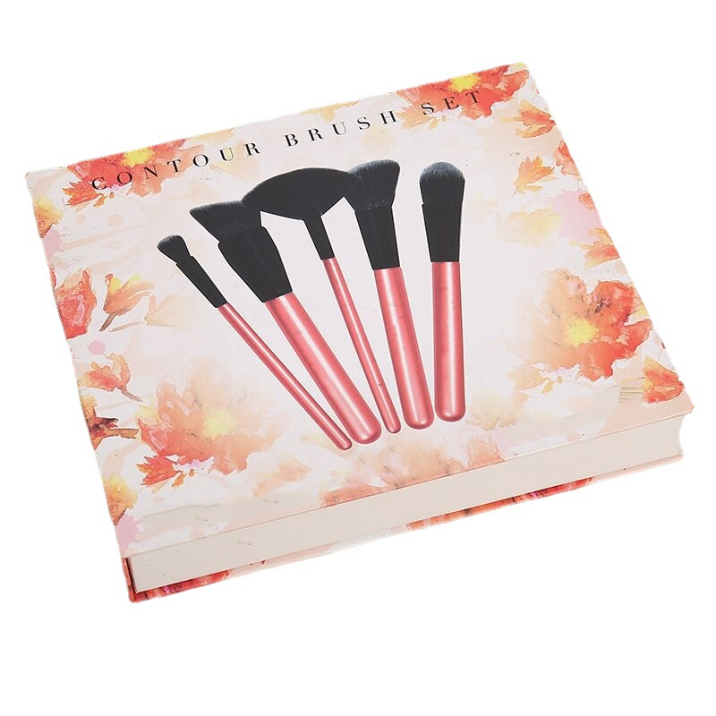 Manufacturer Custom Paper Makeup Brush Set Makeup Tools Cosmetic Storage Box with Foam Insert