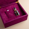Purple Luxury Perfume Box Custom Logo Wooden Cosmetics Skincare Storage Gift Box Essential Oil Perfume Bottle Velvet Package Box