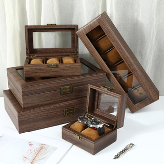 Wooden Quartz Watch Strap Storage Boxes For Smart Watch Strap Mechanical Watch Strap Display 10 Slot Holder Case