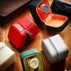 Accept Customization Ultra Fiber Leather Cylindrical Shape Portable Single Watch Storage Packing Box