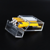 Wholesale Designer 20 Pieces Regular Size 85 MM Cigarettes Magnet Acrylic Clear Cigarette Cases Box Flip With Magnetic Lid