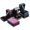 Creative LED Lamp Jewelry Ring Box Luxury Necklace Bracelet Packaging Brushed Leather Jewelry Box Necklace Box Jewelry