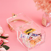 Luxury Transparent Square Wedding Rose Box Packaging Acrylic Valentines Day Gift For Flowers Display Box Holder Wholesale