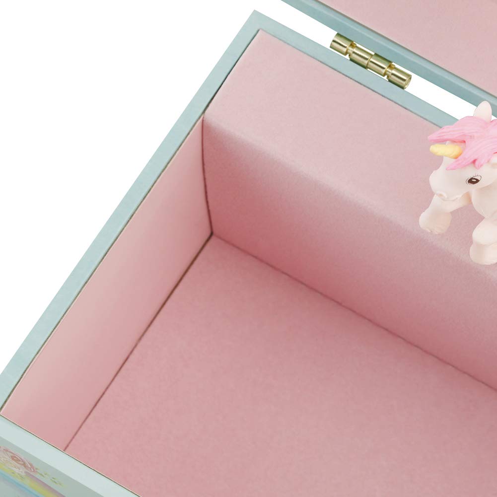 Custom Loftily Unicorn Children's Music Box Wooden Birthday Gift Jewelry Multifunctional Jewelry Storage Music Box