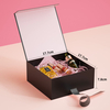 Large Custom Design Matte Black Large Rigid Paper Cardboard Gift Packaging Magnetic Folding Box For Wedding Dress