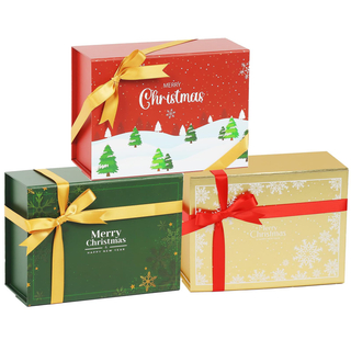 Custom Luxury Magnetic Suction Folding Packaging Box Book Type Box Christmas Gift Folding Box