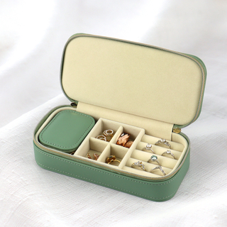 Lady Pu Leather Jewelry Box Storage Box Ring Display Case Portable Jewelry Organizer For Necklaces Joyeros Organizador De Joyas