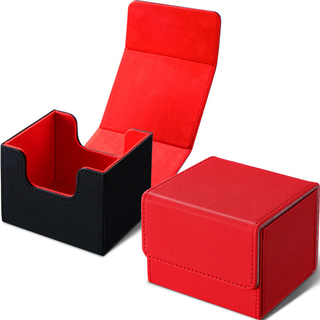 100 Cards Leather Deck Card Case Sleeved Cards Deck Game Box For Collectible