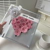 New Arrive Valentine's Day Gift Heart Shape Everlasting Infinity Forever Preserved Etern Rose in Acrylic Box