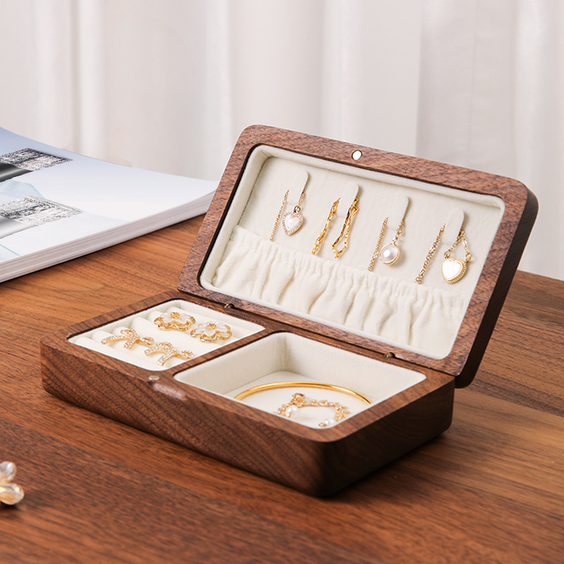 Luxury Custom Wooden Jewelry Case Jewelry Gift Box for Necklace Earrings Rings Bracelets