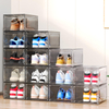 Foldable Shoes Sneaker Display Crate Organizer Container Storage Case Acrylic Clear Drop Front Plastic Shoe Box