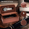 Business Trips PU Leather Zipper Storage Case Watch Organizer Box Portable Watch Case Travel Watch Zipper Case Display Box