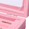 Minimalist Velvet Jewelry Boxes Dustproof Makeup Organizer with Handle And Lid Jewelry Storage Box Display Earring Jewelry Boxes