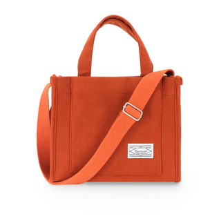 Wholesale Ladies Corduroy Zipper Shoulder Bag Small Casual Tote Bag Retro Shopping Bag