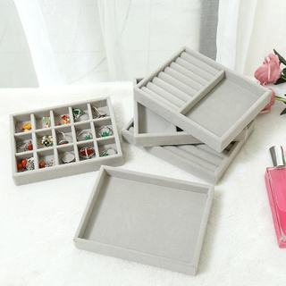 Wholesale Velvet Necklace Jewelry Display Set Luxury Display Jewelry Tray Jewelry Display Tray for Watch