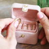 Embroidery Flowers Ring Storage Case Square Velvet Small Jewelry Box Ring Box Custom Mini Travel Organizer Jewelry Box