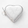 Custom Heart Shape Zipper Travel Jewelry Box PU Leather Mini Velvet Ring Organizer Portable Bracelet Earring Boxes with Logo 