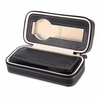 Luxury 2 Grids PU Leather Travel Watch Storage Case Small Zipper Wrist Watch Organizer Box