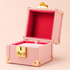 Simple PU Leather Jewelry Box Packaging Double Layer Jewelry Box Ring Display Case Portable Travel Jewelry Organizer with Lock