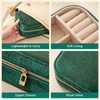 New Listing Wholesale Wedding Gift Earrings Ring Girl Jewelry Box Organizer Travel Portable Velvet Leather Jewellery Case