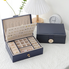 Rings Earrings Necklaces Box Organizer Portable Jewelry Storage Case PU Leather Small Travel Jewelry Boxes