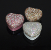 Diamond LED Light Jewellery Box Luxury Creative Diamond Encrusted Heart Shaped Ring Box Wedding Ring Storage Box
