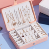 PU Earrings Jewel Organizer Storage Case Portable Jewellery Packaging Gift Boxes Travel Earring Jewelry Box For Women
