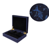 Azure Jewelry Box Hand Embroidery Designs Watch Necklace Bracelet Set Purple Embroidered Floss Organizer Gift Box for Women