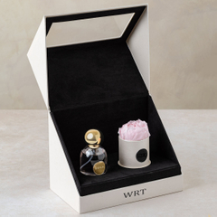 Mini Magnetic Flip Perfume Bottle with Box Leather Velvet Cardboard Cosmetic Woman Sleek Pearlescent Gift Box Packaging