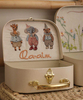 Suitcase Shaped Embroidery Baby Keepsake Box