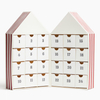 Custom House Shaped Surprise Calendar Box Gel Nail Polish Set Storage Box with 24 Drawer Compartments Advent Calendar Beauty Box