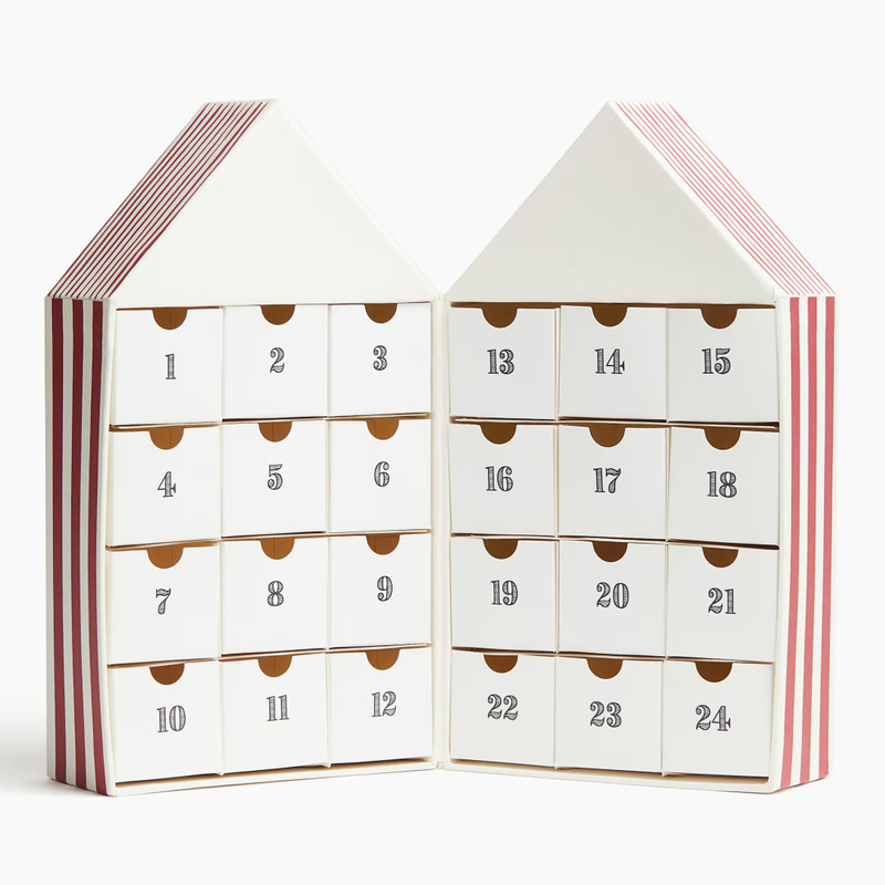 Custom House Shaped Surprise Calendar Box Gel Nail Polish Set Storage Box with 24 Drawer Compartments Advent Calendar Beauty Box