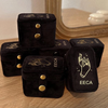 Personalized Classic Black Ring Gift Box Velvet Packaging Jewelry Storage 5 Ring Box Slot Mini Ring Jewelry Box
