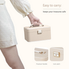 Luxury PU Leather Printed Jewelry Organizer Box Jewelry Ring Boxes For Travel