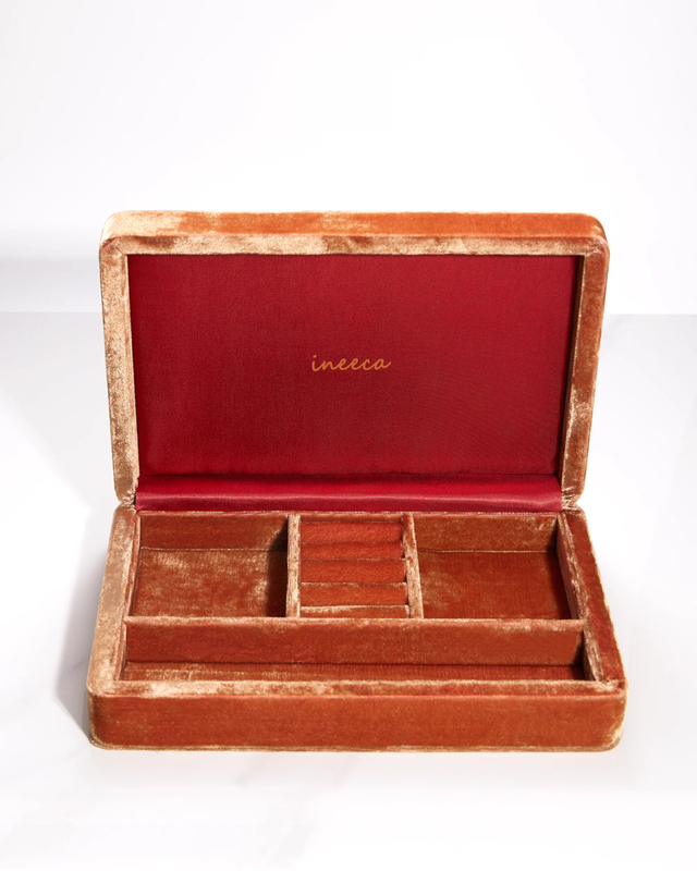 Custom Large Dark Green Velvet Travel Jewellery Sets Box Packaging Necklace Bracelet Earring Ring Jewelry Storage Boxes