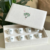 Embroidered Coffee Mug Set Gift Box