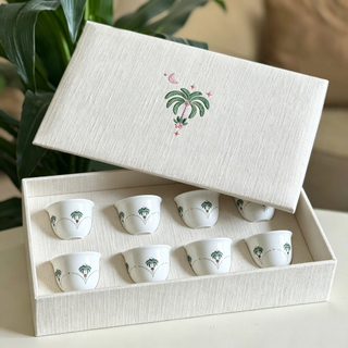 Embroidered Coffee Mug Set Gift Box
