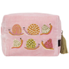 Pink Tassel Embroidered Pouch Custom Jewelry Packaging Storage Bag Skincare Cosmetic Makeup Bag 