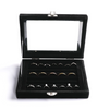 Custom Velvet Jewelry Display Box Jewelry Organizer Display Storage Glass Cover Holder Rack for Ring Earring