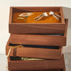 Custom Velvet Embroidered Floral Motif Wooden Jewelry Display Tray